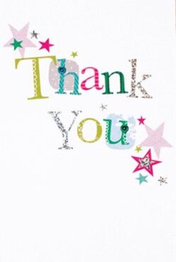 In Mottingham, this thank you card promises delight through a fusion of colour and playful design. The words 'Thank You' sweep across the card, each letter distinct-a medley of lime, fuchsia, and blue illuminated by hints of patterned dots and gentle handy-stitched lines that call to mind the charm of local artisan markets. Some letters shimmer subtly with silver, their glinting texture ready to catch the light like a fresh bloom gleaming in the morning sun over Marvels Lane. Dotted stars in magenta, teal, and gold float around the message, adding a touch of celebratory energy reminiscent of confetti at a festive gathering on Mottingham's village green. The paper's surface reveals a tactile pleasure-soft, slightly embossed, and suggesting the handcrafted quality so valued in local floral design. Resting on a field of perfect white, each colour and pattern is showcased with clarity, much like a flower arranged in a simple glass vase. As a local florist, I see this card as a perfect accompaniment to a cheerful bouquet delivered by Flowers Mottingham for birthdays, thank-yous, or moments of heartfelt thanks throughout the area. The overall impression is one of thoughtfulness, vibrancy, and the unique creative flair that defines Mottingham's community spirit.